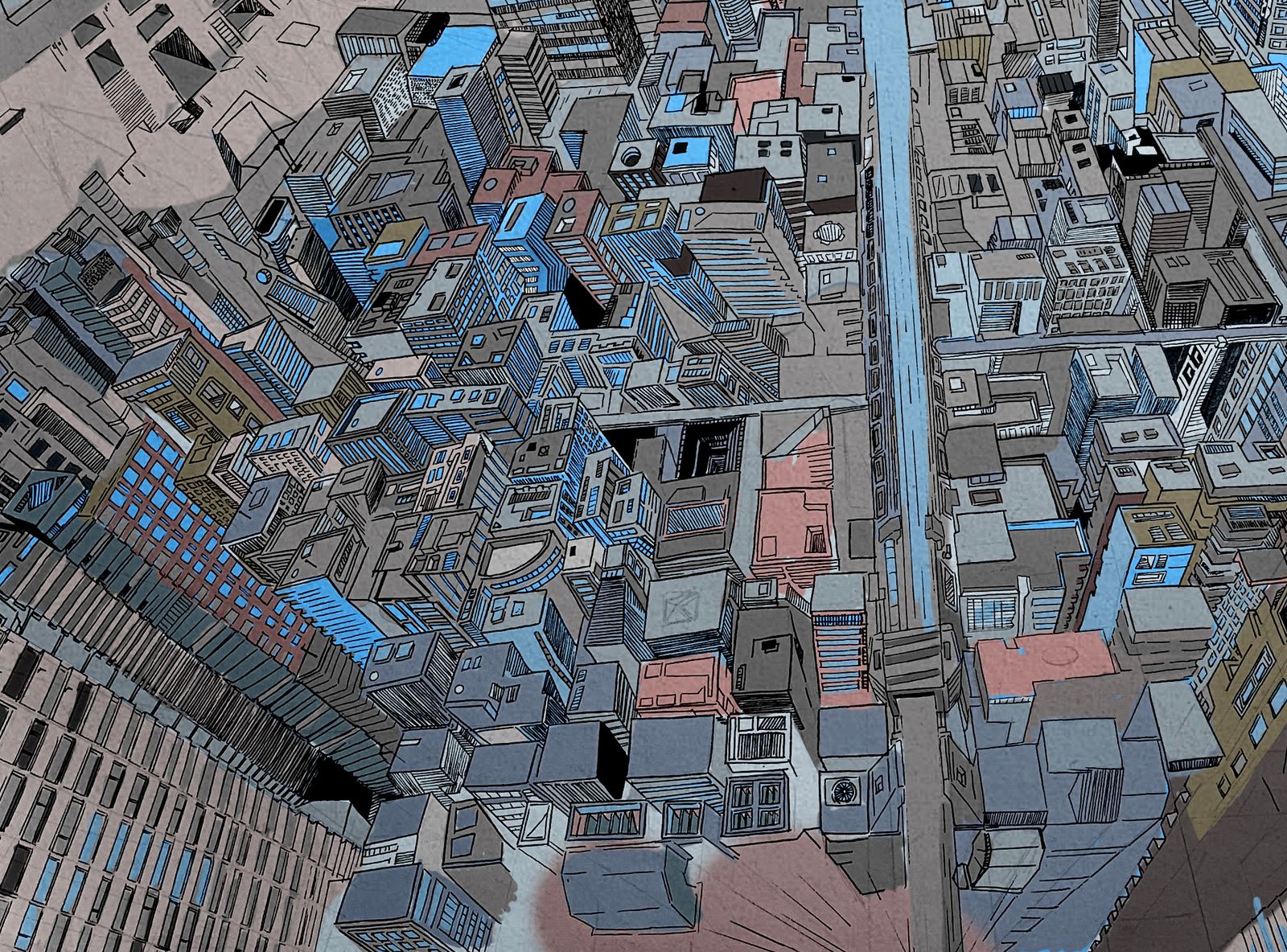 Virtual city landscape — image